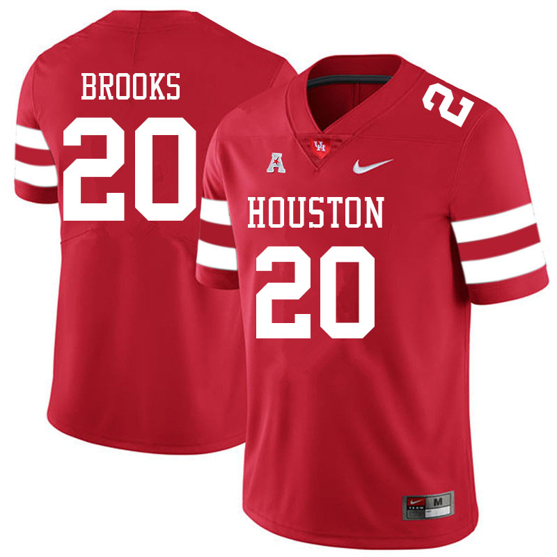 Men #20 Antonio Brooks Houston Cougars College Football Jerseys Sale-Red - Click Image to Close